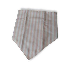Tails and Noses Dog Bandana L to XL Easter Pink and White Stripe Pet